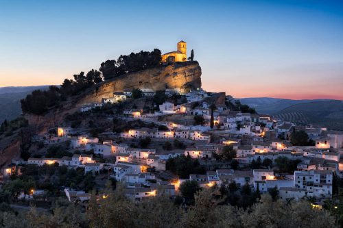 Granada pueblos, Montefrío, village in Andalusia, Dorf mit Ausblick in der Provinz Granada